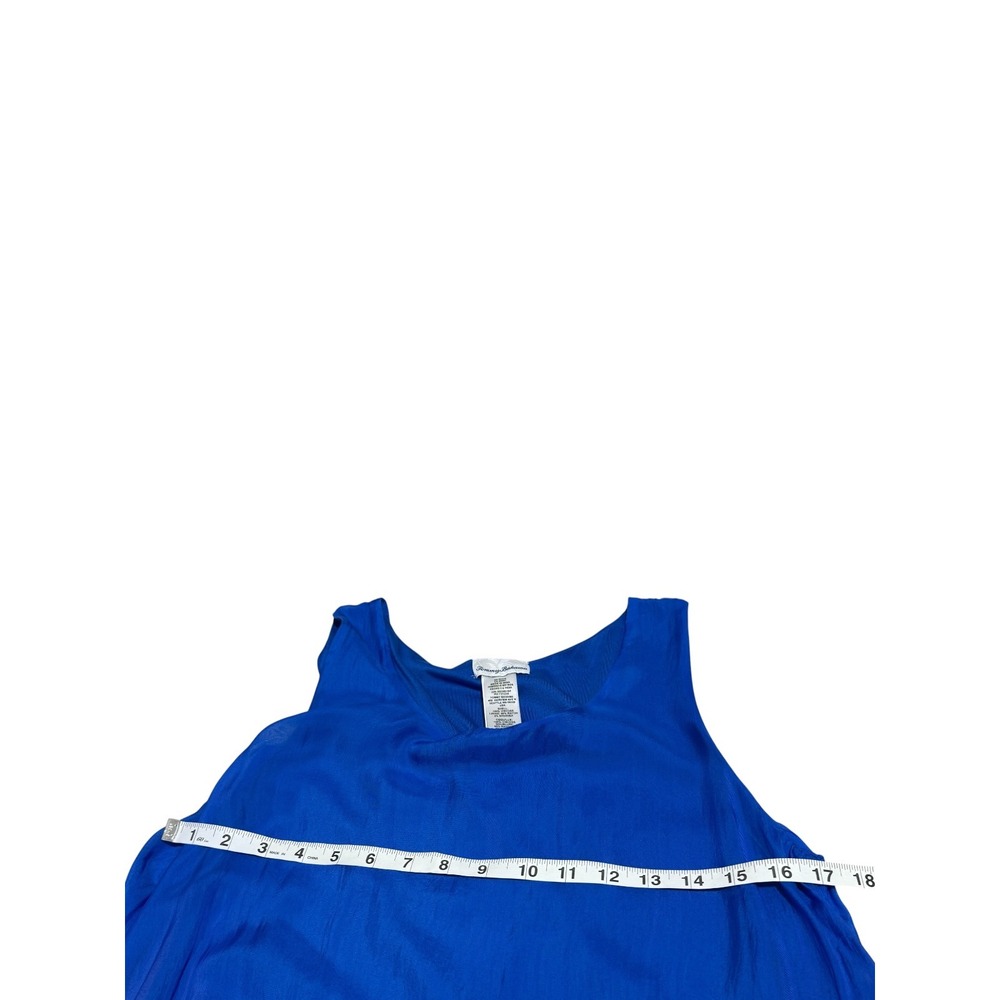 Tommy Bahama NWT Blue Sleeveless Dress M Flowy Asymmetrical Hem  Resort Vacation - Picture 5 of 7